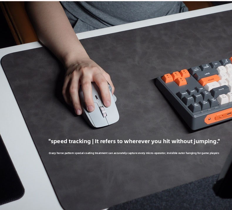 Mouse Pad de Mesa PU à Prova d'Água Grande Mousepad para Notebook Tapete de Mesa Antiderrapante Tapetes para Teclado Tapete de Mouse, protetor de pulso para mouse três peças