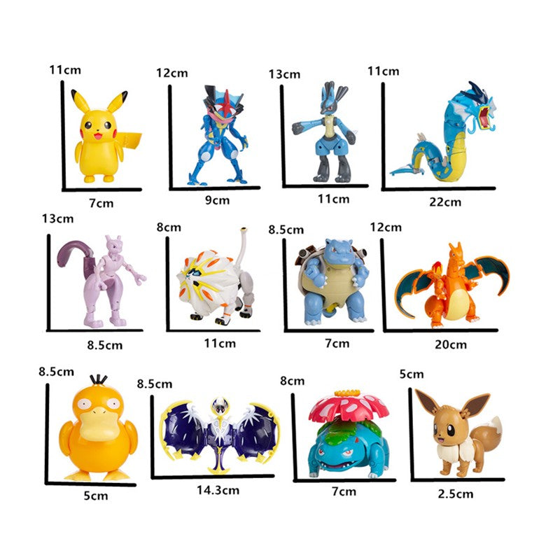 Novos Bonecos Pokémon Caixa Original Genuína Pikachu Charizard Greninja Monstro de Bolso Pokebola Brinquedos Modelo de Deformação de Ação Presente