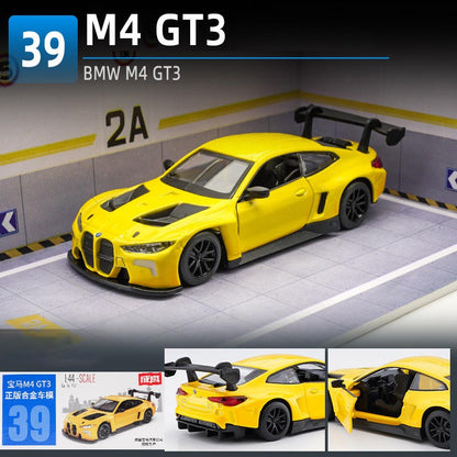 1:44 BMW M4 GT3 BMW M6 Supercar Carro de Liga Leve Veículos de Brinquedo Carro Modelo Miniatura Carro Modelo em Escala Para Crianças