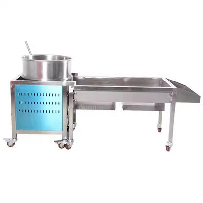 Máquina de Pipoca Automática Comercial a Gás Industrial para Fazer Pipoca Doce Caramelizada Leite Chocolate