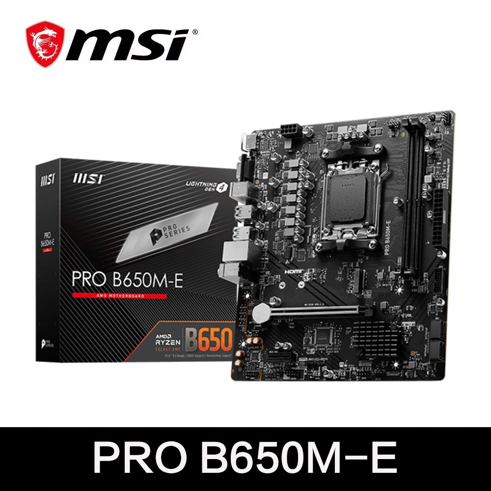 MSI PRO B650M-E AMD B650 Suporta DDR5 6800+MHz (OC) 128GB Placa-mãe AMD Ryzen™ Série 9000 8000 Socket AM5