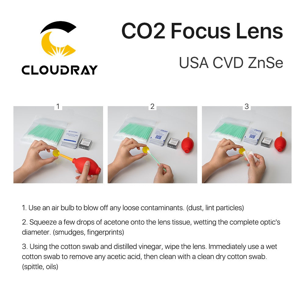 Cloudray 1/5 PEÇAS Lente de Foco CVD ZnSe EUA DIA 12/18/20mm para Máquina de Gravação a Laser CO2 de 0-200W