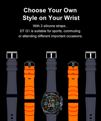 2025 Novo GPS Smartwatch Mapas Offline 4GB Memória Reprodutor de Vídeo Pulseira Inteligente Esportiva Militar Masculina à Prova d'Água 50m Safira