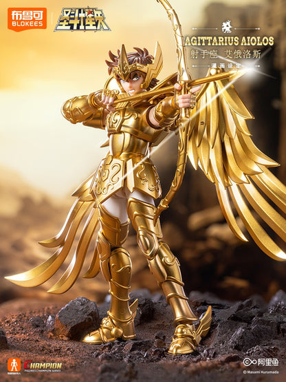 Novo Genuíno BLOKEES Gold Saint Seiya Sagitário Seiya Pégaso Aiolos Tenma Pégaso Action Figure Brinquedo Montar Figura Brinquedo Presente