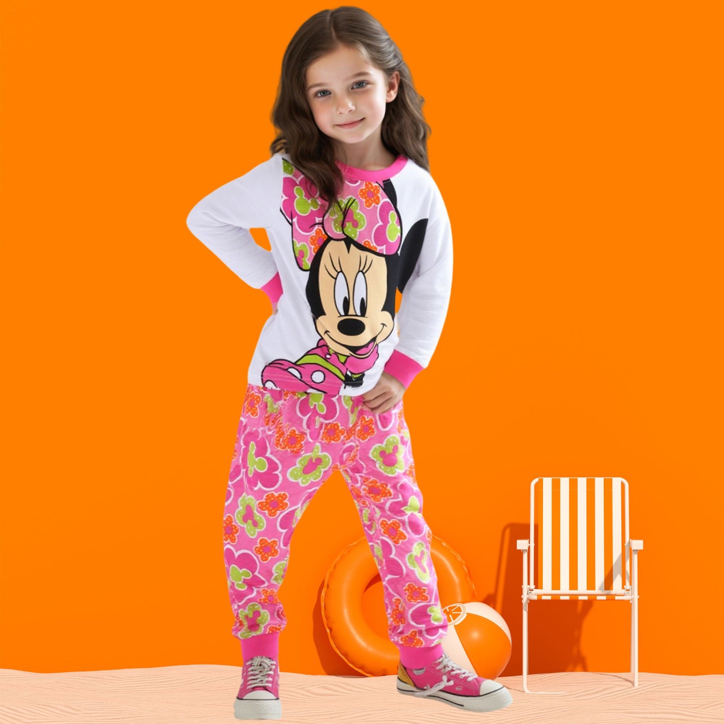 Kids Minnie Pajamas for Boys Girls Home Wear Kids Casual Sleepwear Long Sleeve Pajamas Bottoms Suit Christmas Gifts