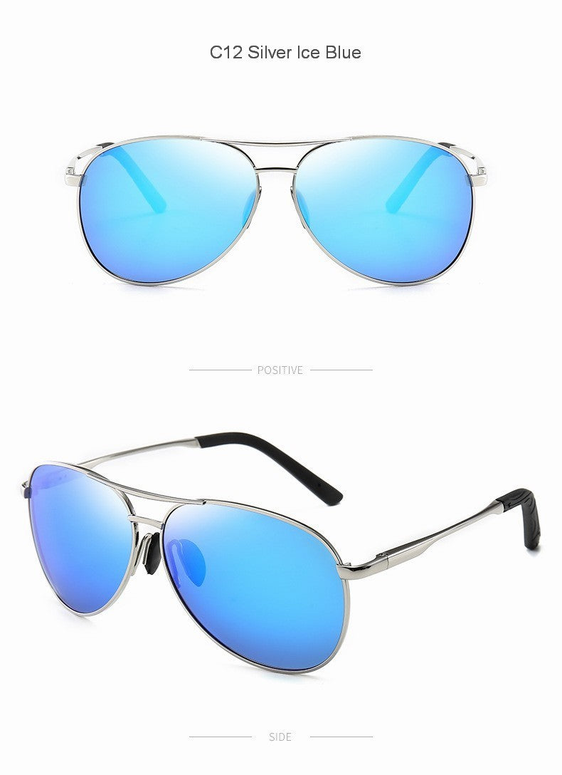 Óculos de Sol Polarizados Masculinos com Armação de Metal para Aviação Cores Variadas Óculos de Sol Masculino Piloto Visão Noturna e Diurna para Dirigir