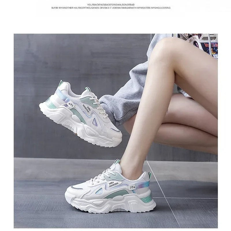 2025 Sneakers Women Platform Flat Shoes Woman Shoes Green Casual Trainers Ladies Chunky Sneakers Women Shoes