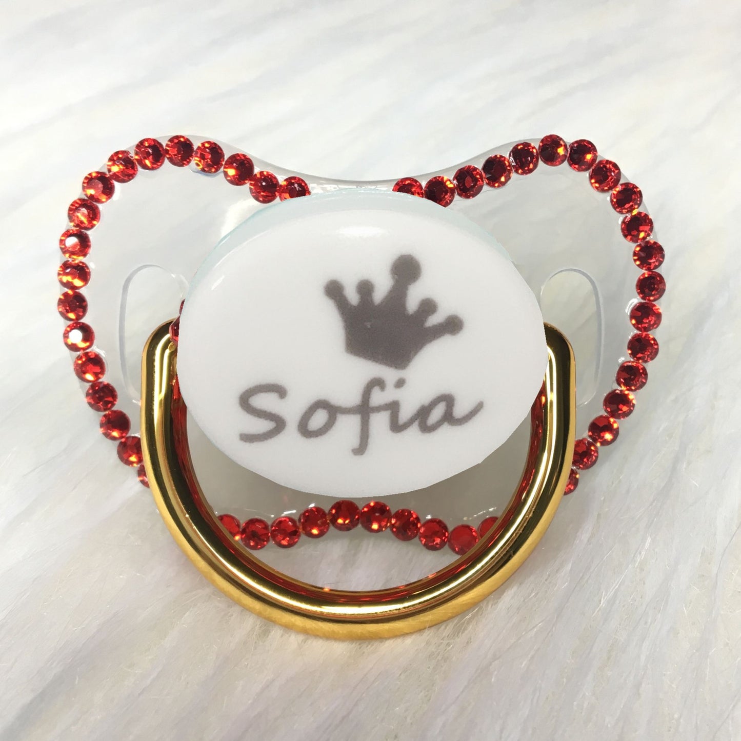 MIYOCAR custom any name can make gold bling Rhinestone pacifier dummy white BPA free dummy bling baby shower gift PW-W