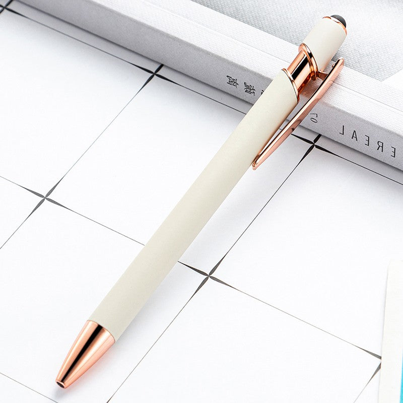 100 Pcs Light - Metal Capacitive Universal Touch Screen Stylus Ballpoint Pen Free Custom Logo Writing Stationery Office Gifts