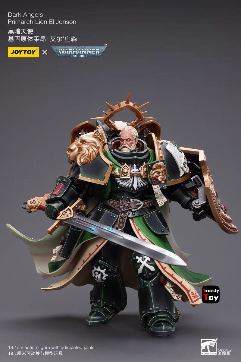 ?JOYTOY?Warhammer 40K Dark Angels Primarch Lion El'Vonson 1/18 Action Figure Model Toys