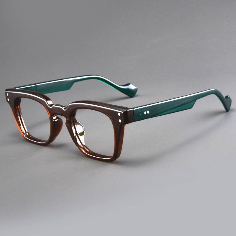 new square frame reading glasses retro printing glasses frame men women high-definition presbyopia glasses farsighted glasses