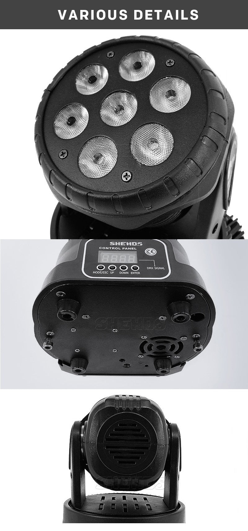 SHEHDS 1pcs LED 7x12W  Par Light 7x18W RGBWA+UV Moving Head Light Wash DMX 512  DJ Dicso Nightclub Party Christmas Audience