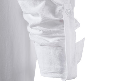 King Billion Men's Shirts Casual Men Cotton Linen Long Sleeve T-shirt Spring Autumn Vintage Shirt US Size Drawstring Neck