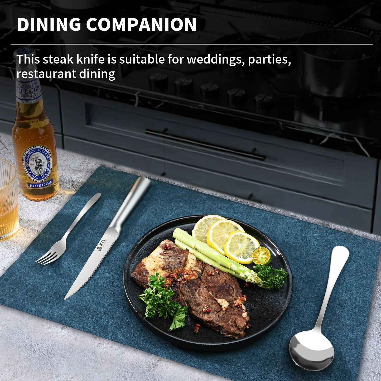 Conjunto de Facas para Carne 4/6/8 Peças Lâmina de Aço Inoxidável seiko Facas de Cozinha Afiadas Faca de Jantar Cortador de Carne Conjunto de Talheres