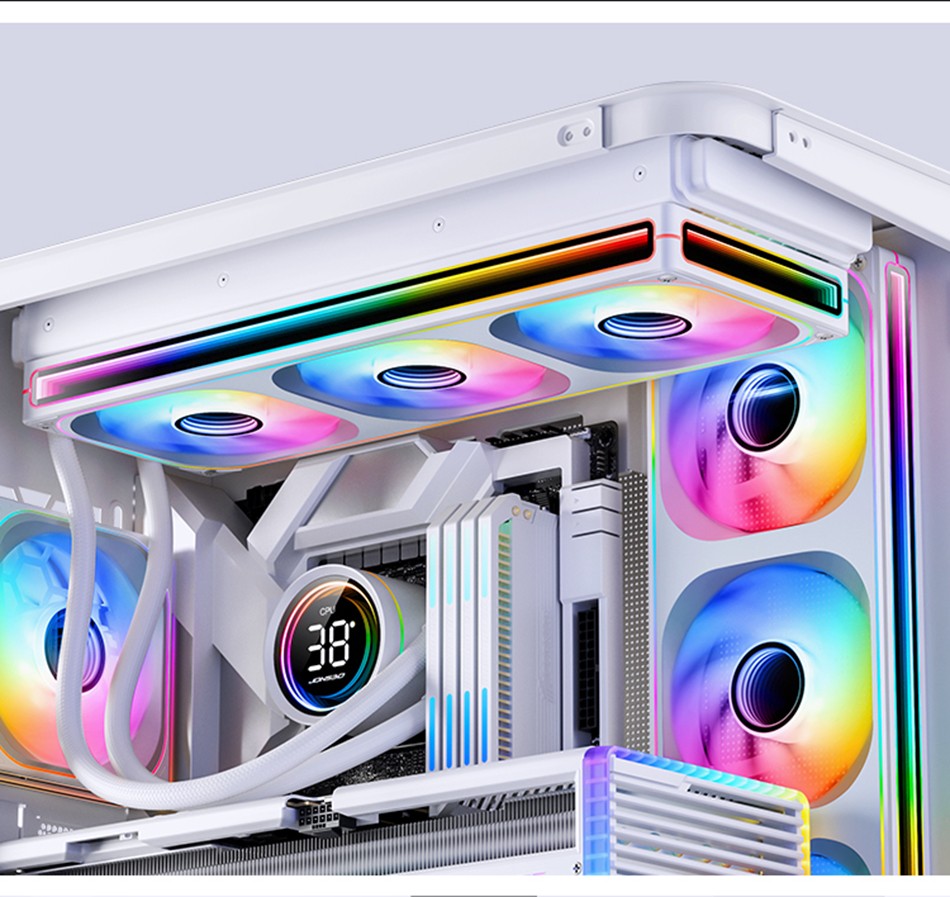 Jonsbo ZB-120/240/360 Computer Case Fan 5V ARGB 120mm Water-Cooled CPU Cooling Fan PWM ZB-360BR Forward/Reverse Fan Kits