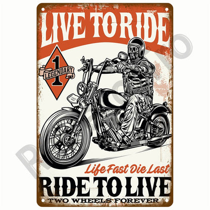 Retro Motor Oil Gas Tyre Racing Tin Sign Poster Iron Plates Metal Sign Garage Bar Pub Club Man Cave Home Decor Wall Decor Art