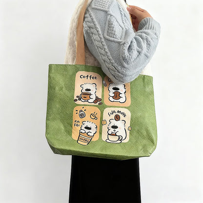 1 Piece Custom Tote Bag for Your Design Waterproof Dupont Paper Beach Bag Large Capacity Eco Shopping Shoulder Bag Woman