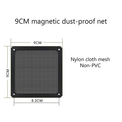 80mm 90mm 120mm 140mm PC Chassis Cooling Fan Dust Filter Magnet Dustproof Mesh Cover Computer Chassis Net Guard with Hole