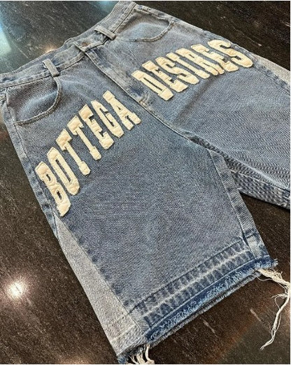 High Quality Street Y2K Retro Denim Shorts Shinjuku Hip Hop Pocket Loose Denim Shorts For Men and Women In Summer Gothic Shorts