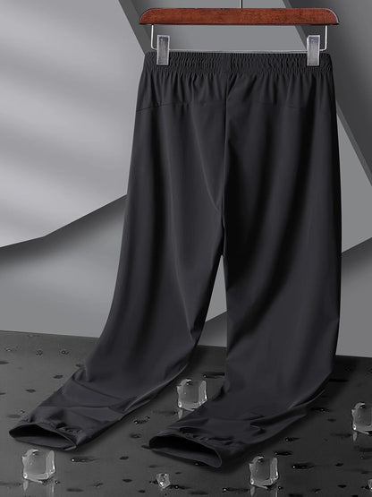 Calça Jogger Masculina De Secagem Rápida, Respirável, Com Cordão Na Cintura, Elegante E Elástica, Para Fitness