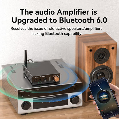 Car Bluetooth-compatible Wireless Audio Adapter 6.0 Audio Receiver U-Disk 6.5MM Karaoke Wireless Music Amplifier for Speaker