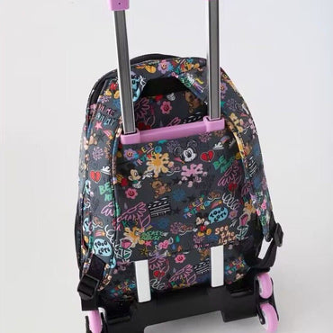 2024 New Children Backpack Full-print Flower Mickey Kids Girls And Boys School Bag Cartoon Fashion Children's Bag Schoolbag