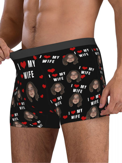 Personalized Face Photo Underwear Custom Boxer Briefs Custom Men Valentine's Day Gift For Husband Anniversary Gift for Dad
