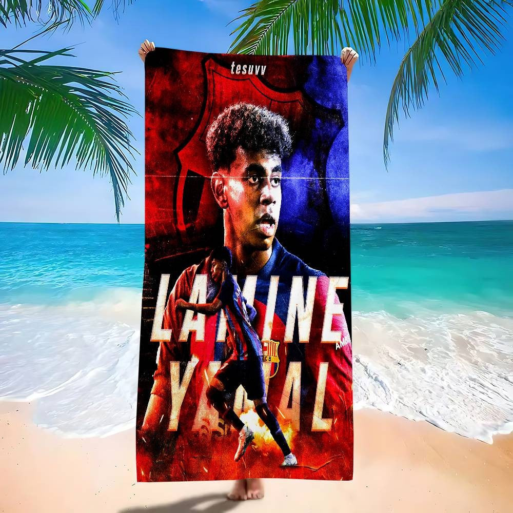 Popular Football Stars L-Lamine Y-Yamal Microfiber Beach Towel Absorbent dry Soft Yoga Swimming Resort Mountain Climbing Towel