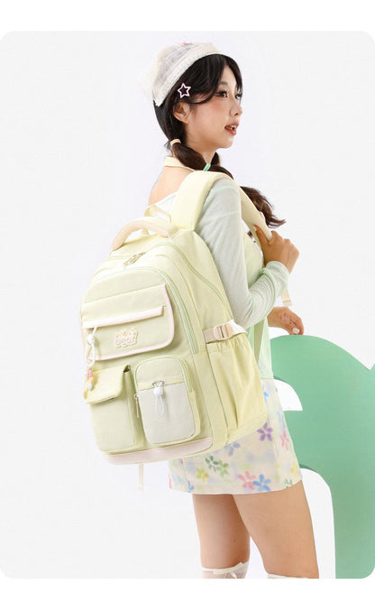 Conjunto de 4 peças de mochilas Oxford para estudantes de ensino médio de grande capacidade, mochilas escolares para adolescentes do ensino médio