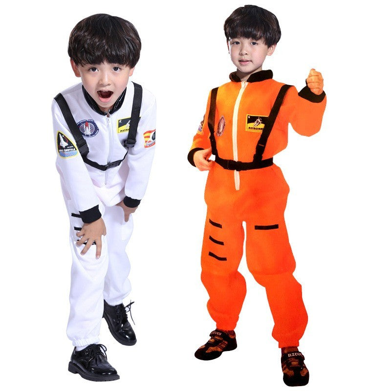 Adult Astronaut Spacesuit Jumpsuit Cosplay Costume Kids Bodysuit Flight Suit Halloween Costume Performance Costumes