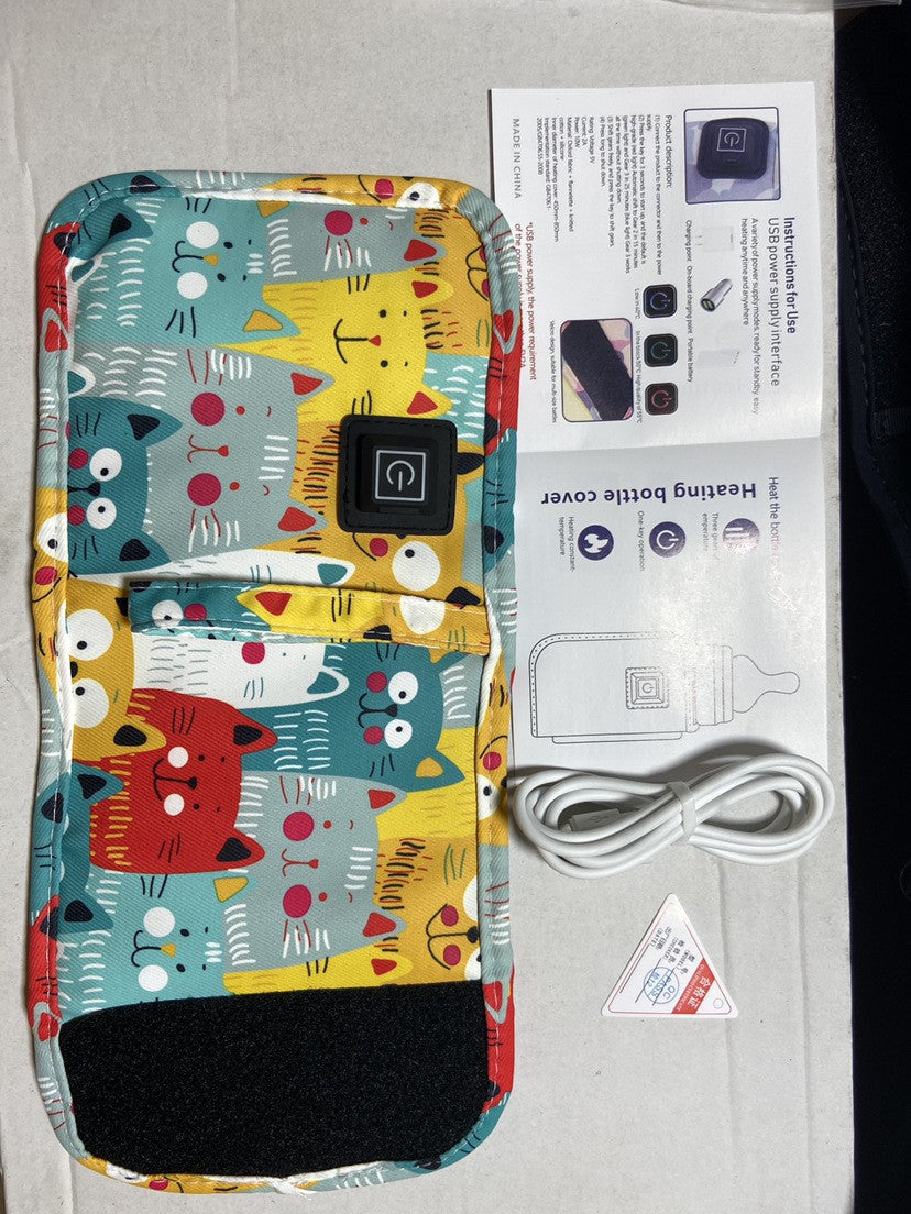 Cartoon Warm Milk Cover Three-level Heating Constant Temperature Bottle Cover Portable Universal Baby Bottle Insulation Cover