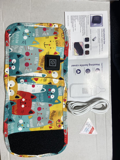 Cartoon Warm Milk Cover Three-level Heating Constant Temperature Bottle Cover Portable Universal Baby Bottle Insulation Cover