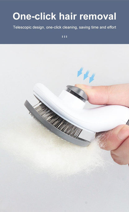 Escova Removedora de Pelos de Cães e Gatos Pente de Higiene e Cuidados para Cães de Pelo Longo Remove Pelos Escova de Banho para Cães Artigos para Cães