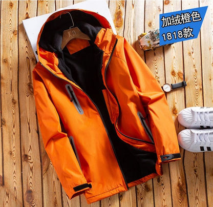 Winter  Men's Jacket, Thick Fleece Lined Waterproof Windproof Loose Fit Warm Parka Coat