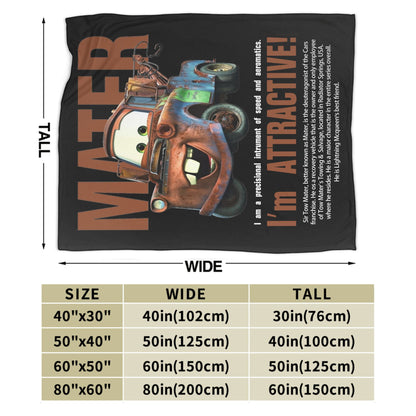 Mater Lightning McQueen Cars Blankets Flannel Spring Autumn  Multi-function Soft Throw Blanket for Home Travel Bedspread