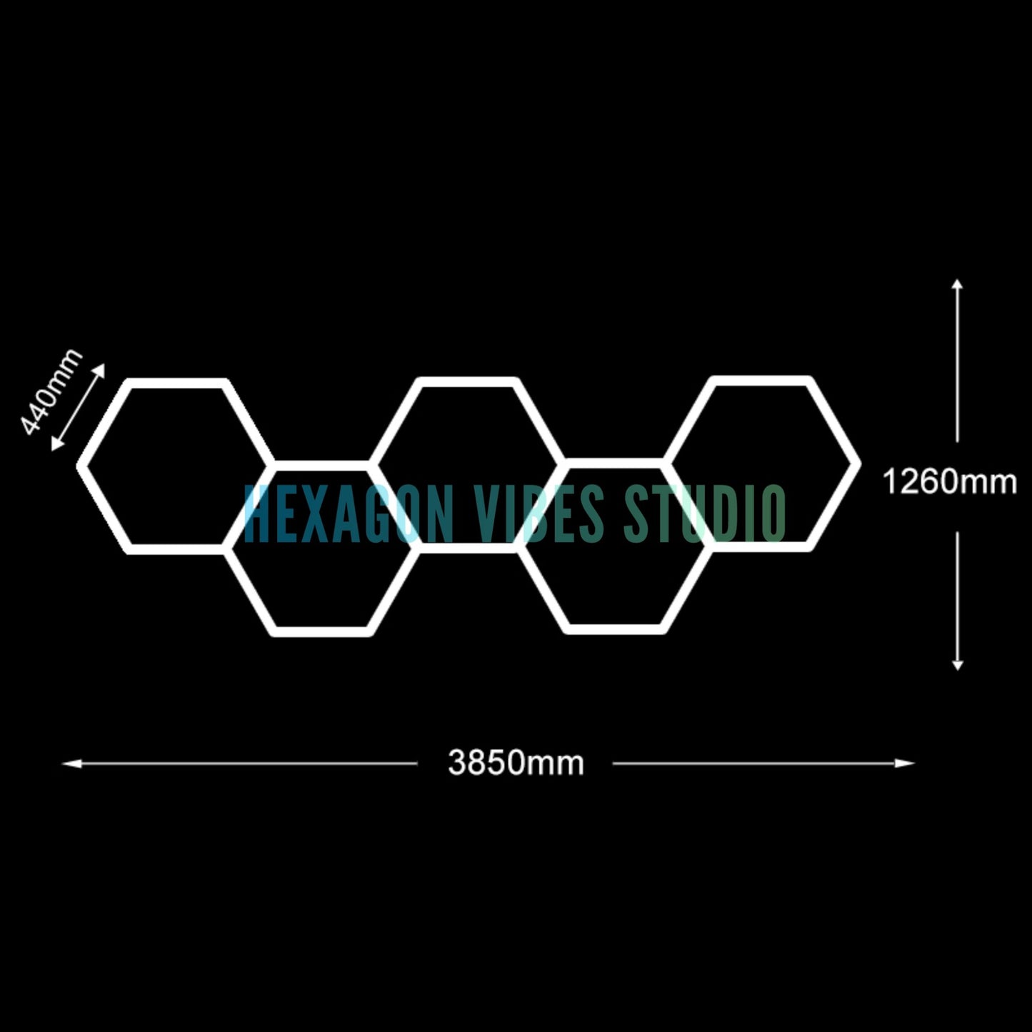 Garage Hexagon LED Light 50000H 6500K Ultra Bright for Home Gym Barbershop Car Detailing Bar Basement Workshop Ceiling Lighting