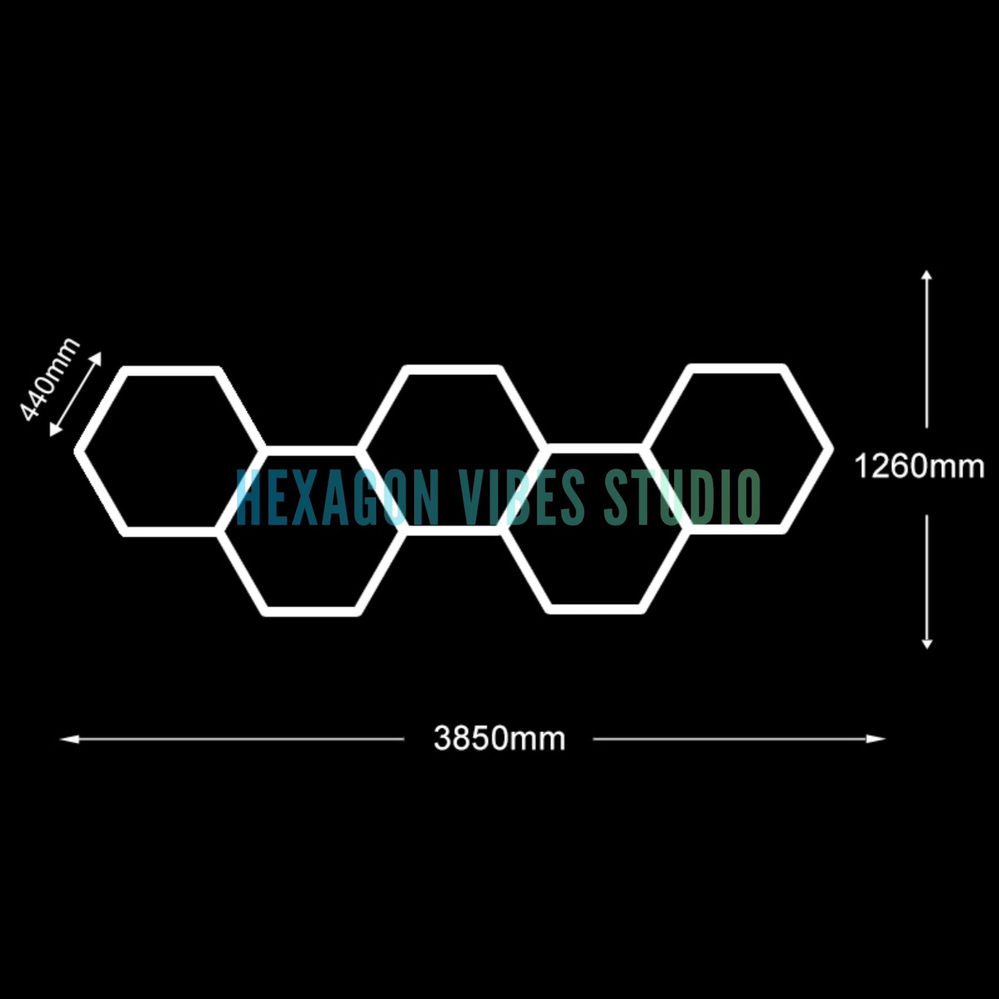 Garage Hexagon LED Light 50000H 6500K Ultra Bright for Home Gym Barbershop Car Detailing Bar Basement Workshop Ceiling Lighting