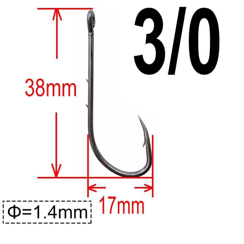 200 unidades Anzol Baitholder Ganchos para Pesca de Carpa Jig Anzol Grande com Farpa Aço de alto carbono