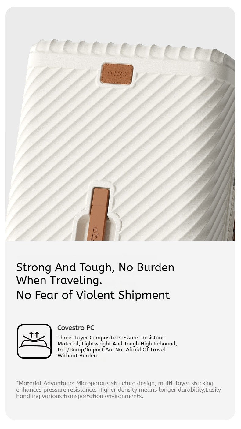 Ofgo Suitcase 20-30 Inches | Cup Holder/Waterproof Pc Suitcase Large Capacity Spinner Suitcase Tsa Travel Trolley Case With Lock