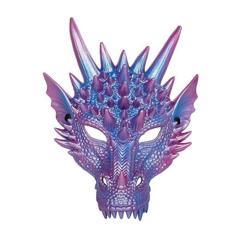 Party Supplies Pearl Blue Dragon Mask 3D Printing Dragon Knight Mask Cosplay Mask Halloween Mask Party Costume Props