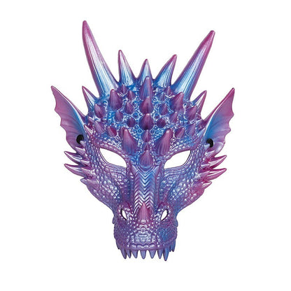 Party Supplies Pearl Blue Dragon Mask 3D Printing Dragon Knight Mask Cosplay Mask Halloween Mask Party Costume Props