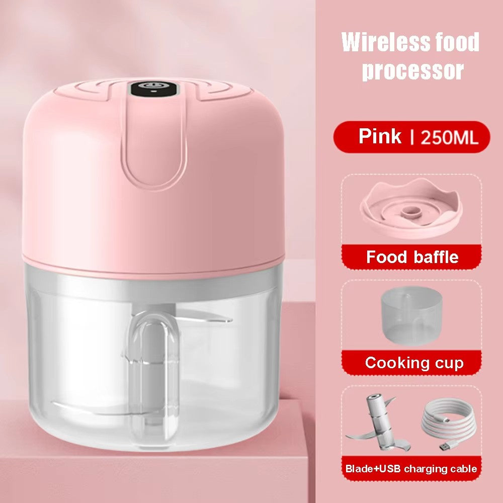Electric garlic grinder USB garlic puree machine 250ML meat grinder kitchen vegetable grinder food chopper blender