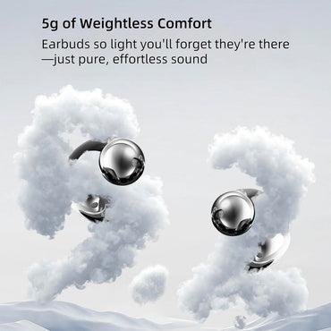 UYUXIO BT 5.4 Clip on Earbuds Wireless Open Ear Headphone with 72H Play Time Long-Battery Life Over Ear Buds for Sport Workouts