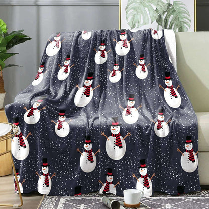 Manta de Floco de Neve Aconchegante de Natal, Cobertor Macio de Flanela para Inverno, Colcha Decorativa para Sofá, Cama, Presente de Férias Perfeito