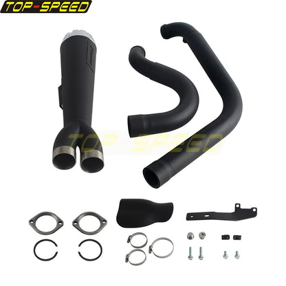 For Harley Dyna Wide Glide EFI FXDWGI FXDWG Motorcycle 2-in-1 Full Complete Exhaust System Stainless Steel Exhaust Muffler Pipe