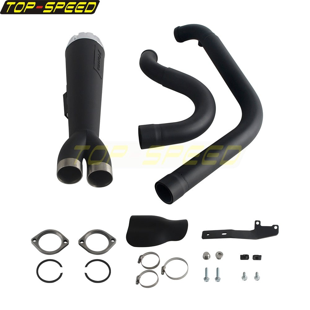 For Harley Dyna Wide Glide EFI FXDWGI FXDWG Motorcycle 2-in-1 Full Complete Exhaust System Stainless Steel Exhaust Muffler Pipe