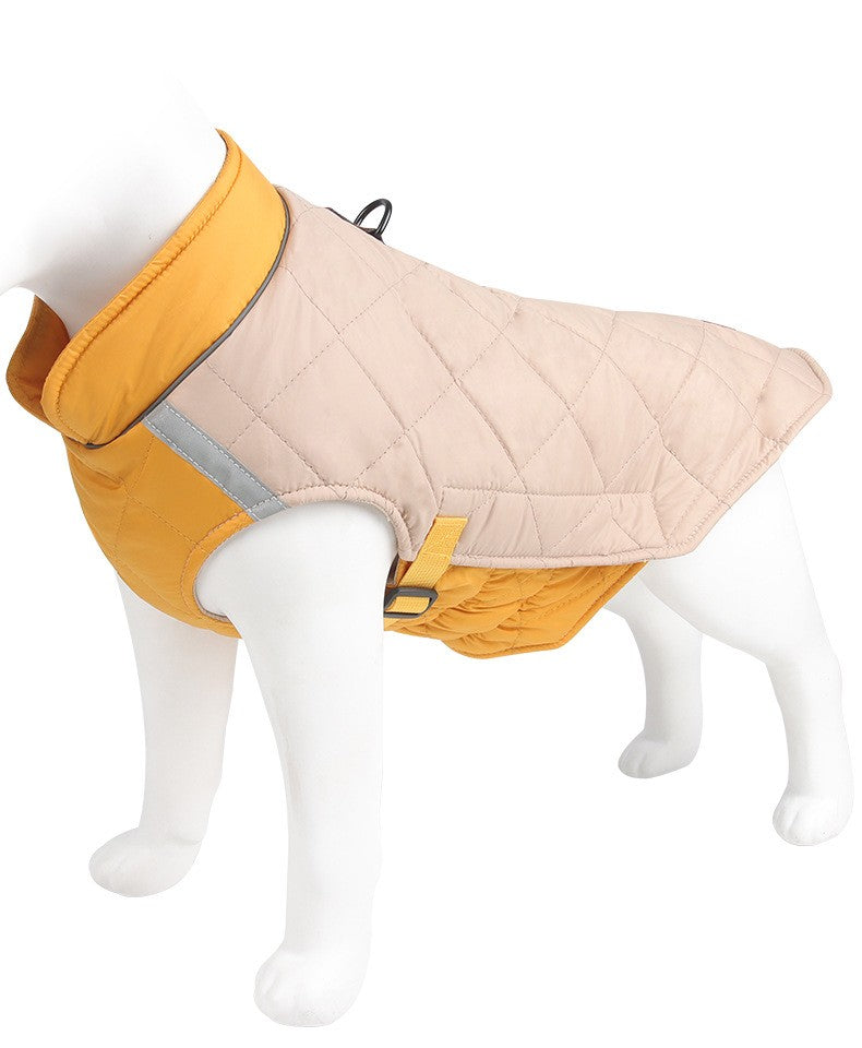 Roupas de inverno para cães colete à prova d'água jaqueta para cães pequenos e grandes casaco quente para cães de estimação roupas acolchoadas para buldogue francês