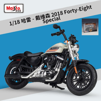 Maisto 1:18 Harley 2018 Forty-Eight Special Liga Racing Modelo de Moto de Rua Diecast Metal Modelo de Moto Esportiva Presente Infantil