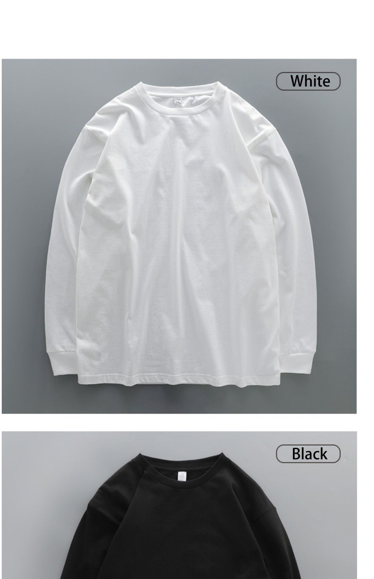 Dukeen 280g Heavyweight Long-Sleeved T-Shirt for Men 100% Cotton Shirts Oversized Solid Color Tops Plain Tees Men's Clothing