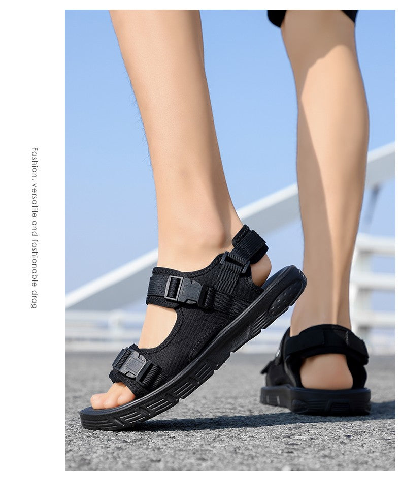 A Pair of Men's Sandals, Summer New Trendy Sports Outer Wear, Non-Slip, Wear-Resistant, Soft-Soled Driving, Cool Beach Shoes for Men